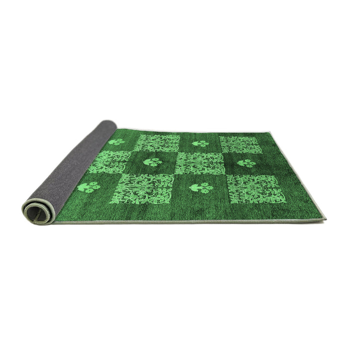 Sideview of Oriental Emerald Green Industrial Rug, urb894emgrn