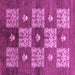 Square Machine Washable Oriental Pink Industrial Rug, wshurb894pnk
