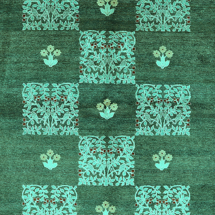 Oriental Turquoise Industrial Rug, urb894turq