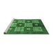 Sideview of Machine Washable Oriental Emerald Green Industrial Area Rugs, wshurb894emgrn