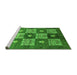 Sideview of Machine Washable Oriental Green Industrial Area Rugs, wshurb894grn