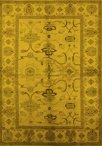 Oriental Yellow Traditional Rug, urb895yw