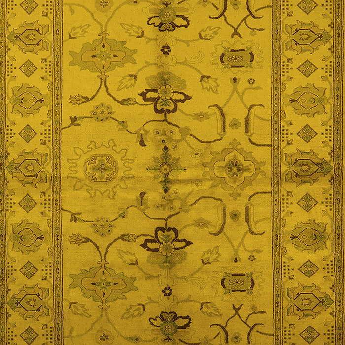 Oriental Yellow Traditional Rug, urb895yw