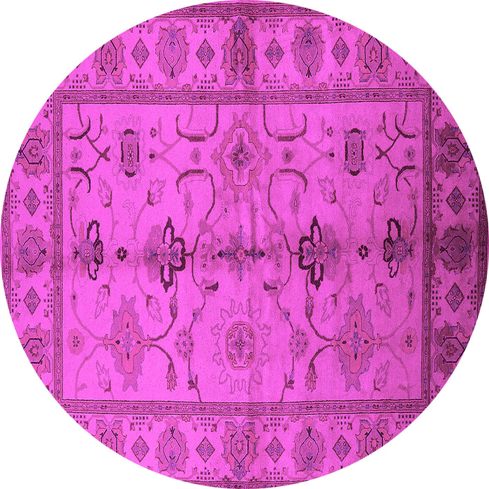 Round Oriental Pink Traditional Rug, urb895pnk
