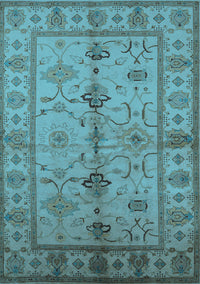 Oriental Light Blue Traditional Rug, urb895lblu
