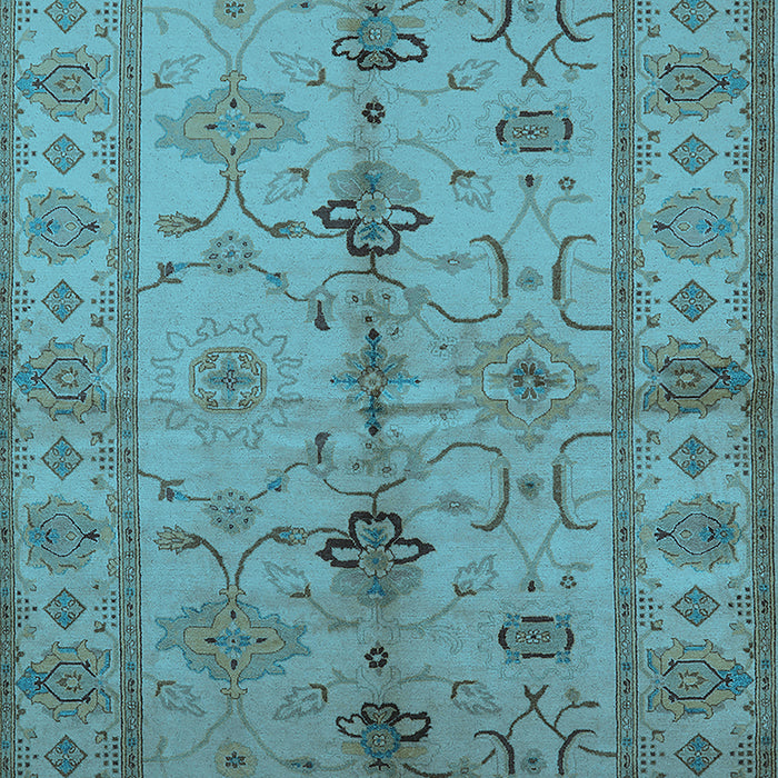 Oriental Light Blue Traditional Rug, urb895lblu