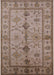 Mid-Century Modern Sienna Brown Oriental Rug, urb895