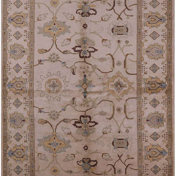 Mid-Century Modern Sienna Brown Oriental Rug, urb895