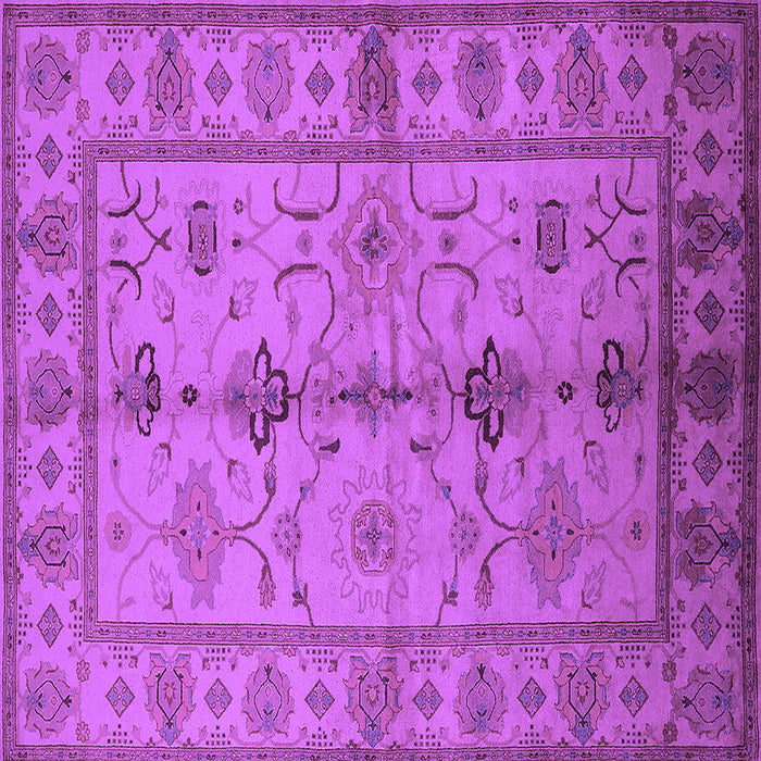 Square Oriental Purple Traditional Rug, urb895pur