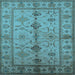 Square Oriental Light Blue Traditional Rug, urb895lblu