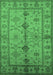 Machine Washable Oriental Emerald Green Traditional Area Rugs, wshurb895emgrn