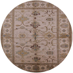 Round Machine Washable Industrial Modern Sienna Brown Rug, wshurb895