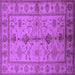 Square Machine Washable Oriental Purple Traditional Area Rugs, wshurb895pur