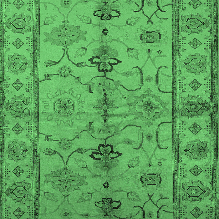 Oriental Emerald Green Traditional Rug, urb895emgrn