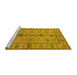 Sideview of Machine Washable Oriental Yellow Traditional Rug, wshurb895yw