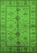 Machine Washable Oriental Green Traditional Area Rugs, wshurb895grn