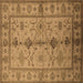 Square Oriental Brown Traditional Rug, urb895brn