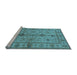 Sideview of Machine Washable Oriental Light Blue Traditional Rug, wshurb895lblu