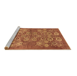 Sideview of Machine Washable Oriental Brown Industrial Rug, wshurb896brn