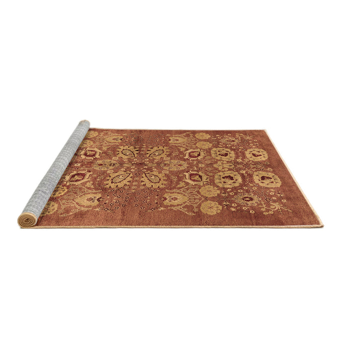 Sideview of Machine Washable Oriental Brown Industrial Rug, wshurb896brn