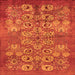 Square Oriental Orange Industrial Rug, urb896org