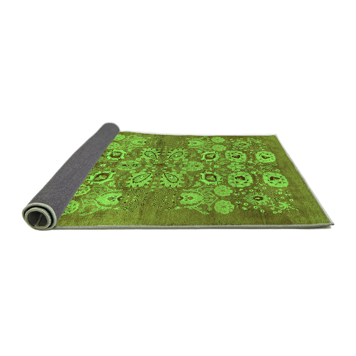 Sideview of Oriental Green Industrial Rug, urb896grn