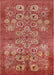 Mid-Century Modern Sunrise Orange Oriental Rug, urb896