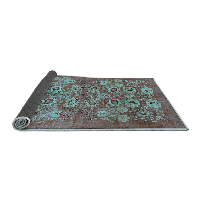 Sideview of Oriental Light Blue Industrial Rug, urb896lblu
