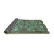 Sideview of Oriental Turquoise Industrial Rug, urb896turq