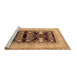 Sideview of Machine Washable Oriental Brown Industrial Rug, wshurb897brn