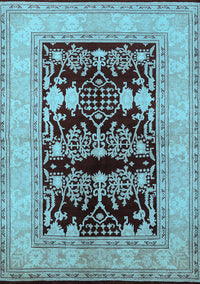 Oriental Light Blue Industrial Rug, urb897lblu