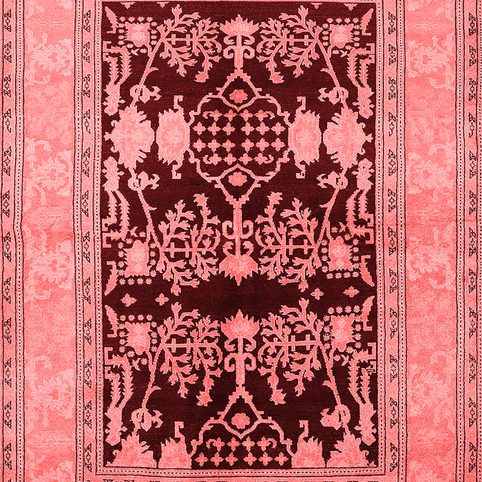 Machine Washable Oriental Red Industrial Rug, wshurb897red