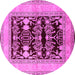 Round Oriental Pink Industrial Rug, urb897pnk