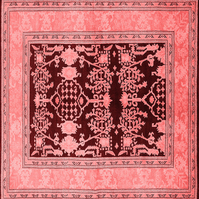 Machine Washable Oriental Red Industrial Rug, wshurb897red