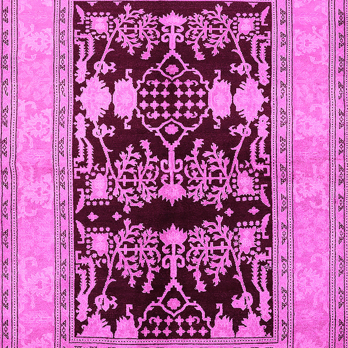 Machine Washable Oriental Pink Industrial Rug, wshurb897pnk