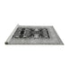 Sideview of Machine Washable Oriental Gray Industrial Rug, wshurb897gry