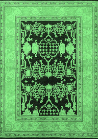 Oriental Emerald Green Industrial Rug, urb897emgrn