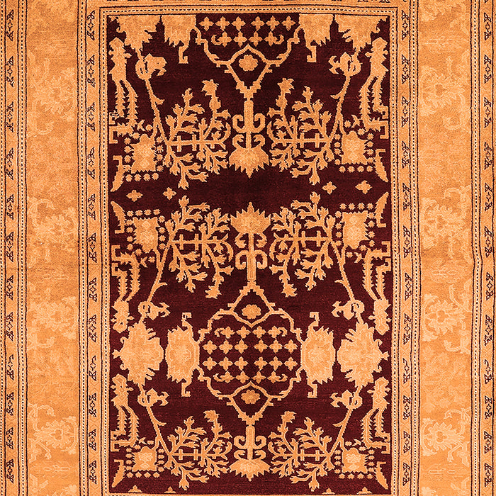 Machine Washable Oriental Orange Industrial Area Rugs, wshurb897org