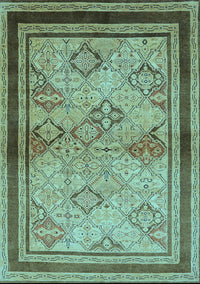 Oriental Light Blue Traditional Rug, urb898lblu