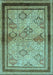 Oriental Light Blue Traditional Rug, urb898lblu