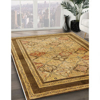 Mid-Century Modern Orange Oriental Rug, urb898