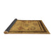 Sideview of Oriental Brown Traditional Rug, urb898brn