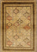 Mid-Century Modern Orange Oriental Rug, urb898