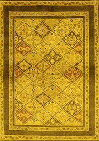 Oriental Yellow Traditional Rug, urb898yw