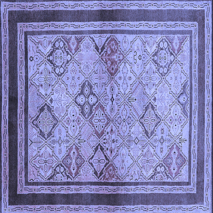 Square Oriental Blue Traditional Rug, urb898blu