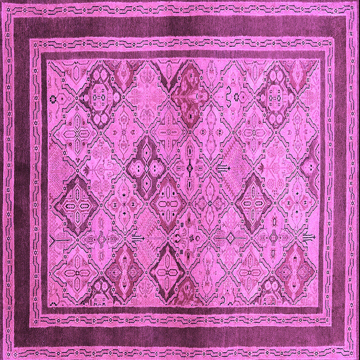 Square Oriental Purple Traditional Rug, urb898pur