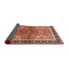 Sideview of Mid-Century Modern Brown Sand Brown Oriental Rug, urb899