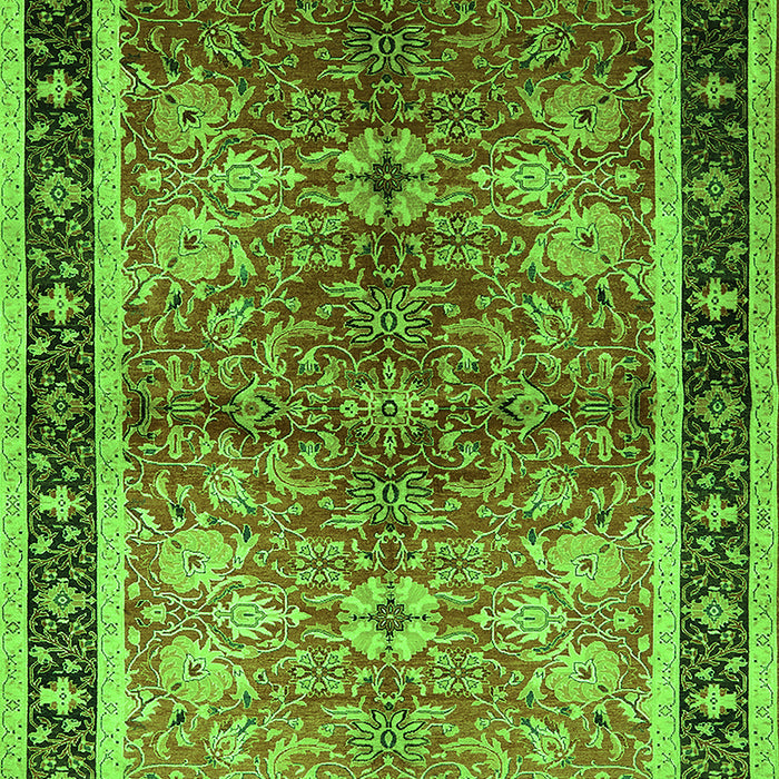 Oriental Green Traditional Rug, urb899grn