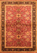 Machine Washable Oriental Orange Traditional Area Rugs, wshurb899org