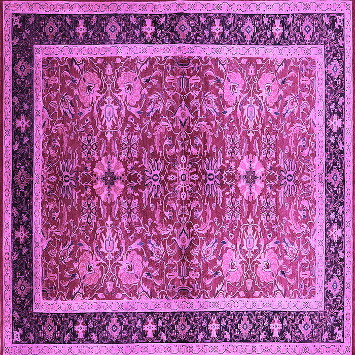 Square Oriental Purple Traditional Rug, urb899pur